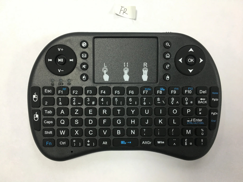 Tastiera mini wireless retroilluminata con touchpad e supporto multilingua