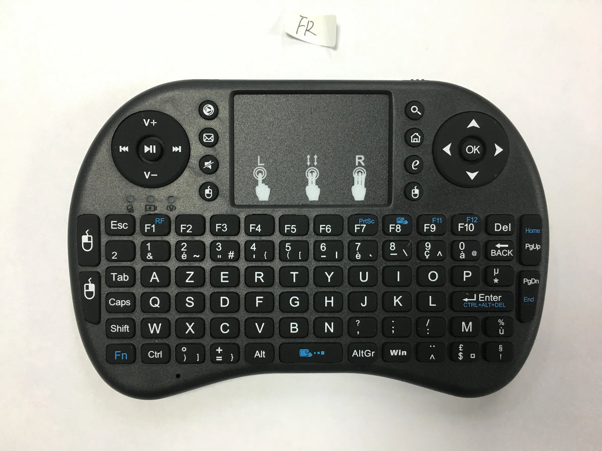 Tastiera mini wireless retroilluminata con touchpad e supporto multilingua