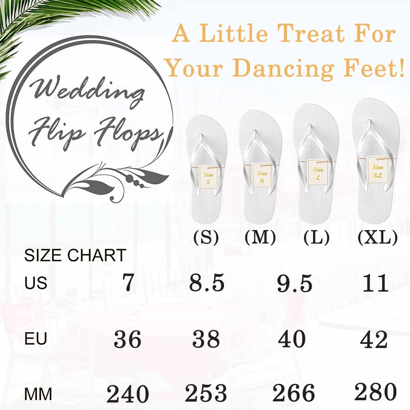 12-30Pairs Wedding Flip Flops for Guests Bulk Hotel Spa Wedding Sandals Slippers With Size Favors Wedding Favors for Guests
