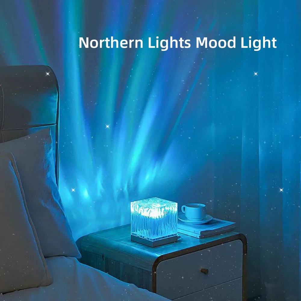 Lampada Proiettore Aurora Boreale e Onde Oceaniche - Luce Notturna Atmosferica