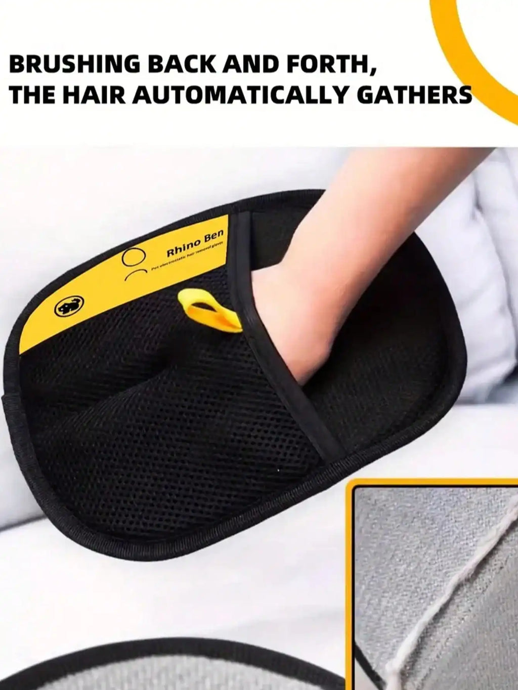 Pet Static Hair Removal Gloves Effective for Removing Fur and Dander, Ideal for Cats and Dogs, Pet Grooming Essentials