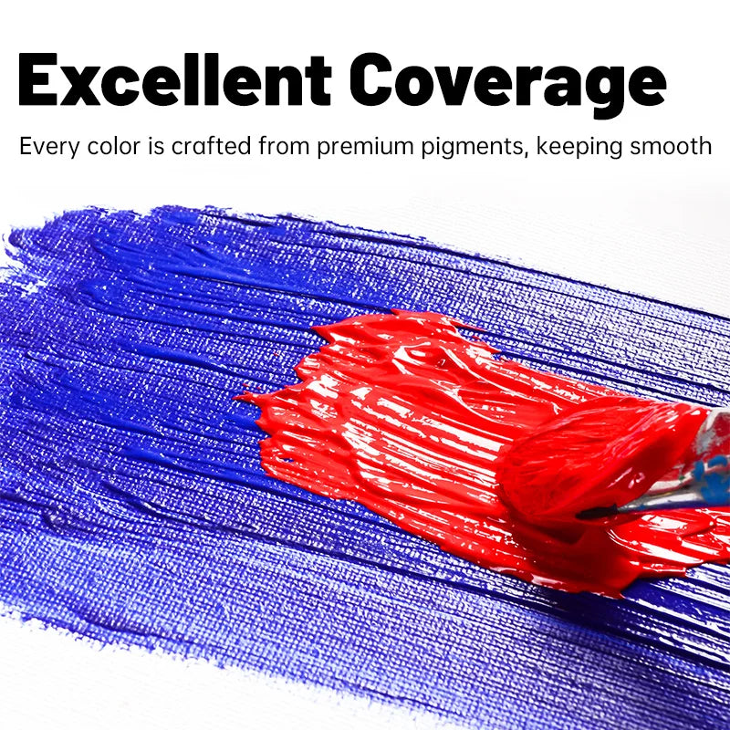Vibrant Acrylic Paint Set 12/18/24/36 Colors,12ml/0.42oz Acrylic Painting Kit For Paper,Wood,Canvas,Rock,Ceramic,Clothes,DIY
