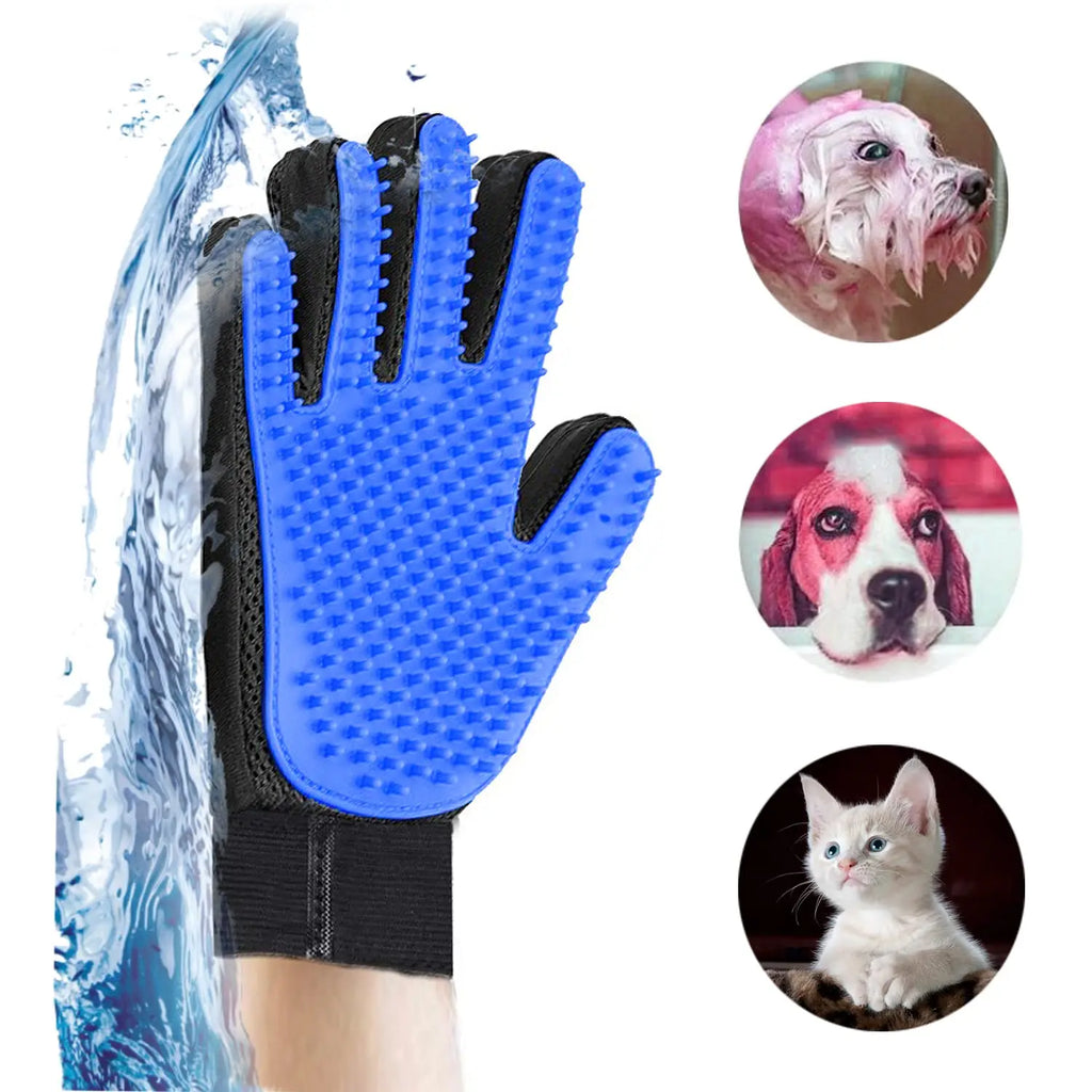 Guanto in silicone per rimozione peli e massaggio per cani e gatti – 6 colori