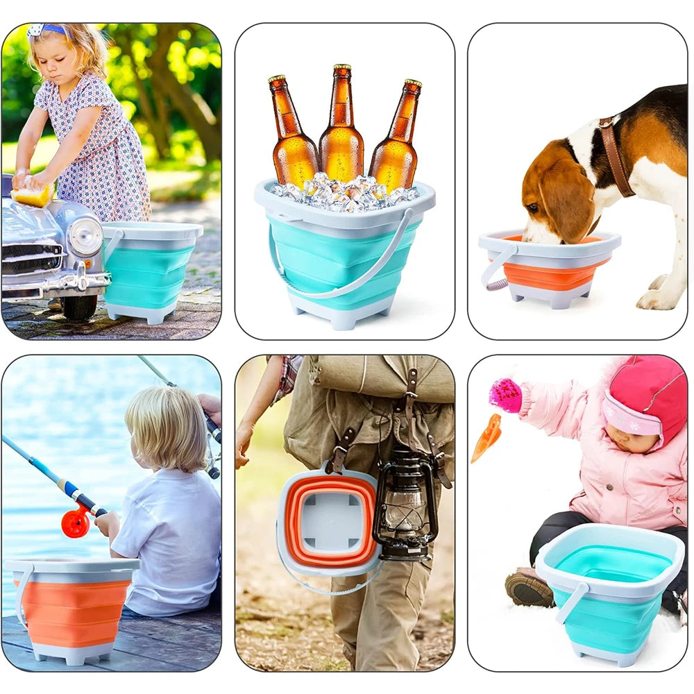 Set 11 Giocattoli da Spiaggia con Secchiello Pieghevole e Stampo Sabbia per…