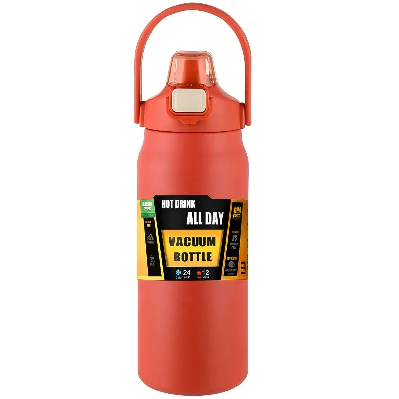 Borraccia Termica Sportiva in Acciaio Inox con Cannuccia, 304ml