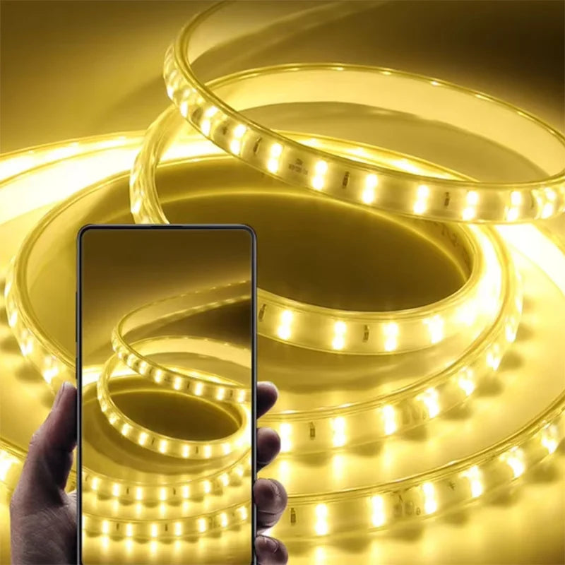 Striscia LED 220V 2835 Flessibile 1‑30 m con Spina EU – Illuminazione Waterproof