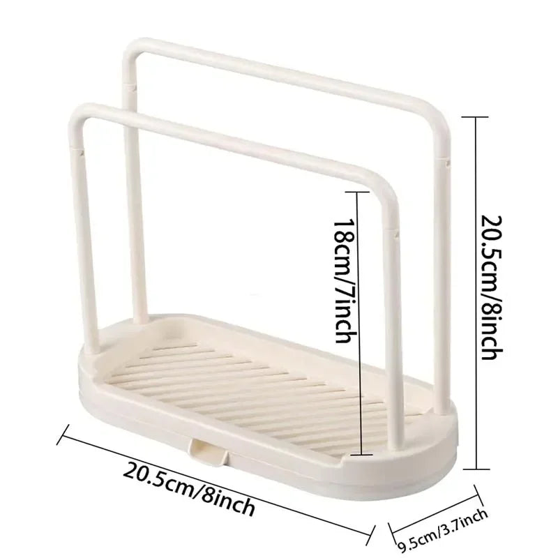 Portaspugna e Panni da Cucina Staccabile, Supporto a Sgocciolamento, 9,5 cm
