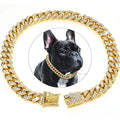 Collare a catena in metallo lusso oro per cani e gatti – 12,5 mm