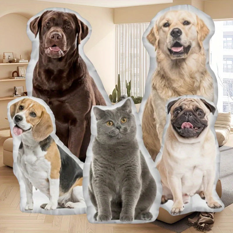 Cuscino per Animali Personalizzato con Foto – Immagine 3D su Entrambe le Facce
