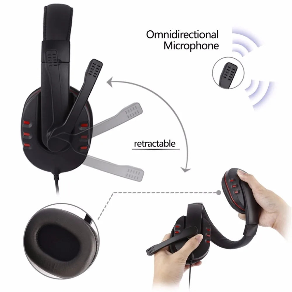 Headset Gaming Wired 3.5 mm con Microfono e Volume – Compatibile Xbox, PS4, PC