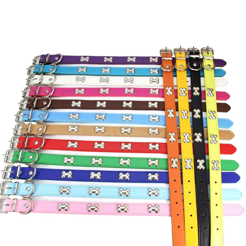Collare in Pelle per Cani Piccoli e Medi, Breakaway Jeweled Personalizzabile