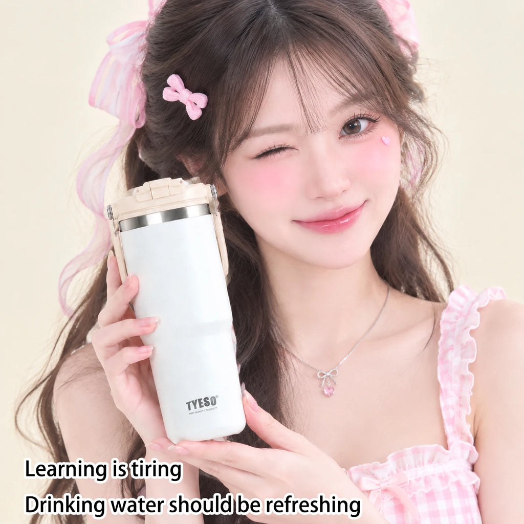 Thermos in acciaio inox 600‑1200 ml con doppio isolamento e tappo multifunzione