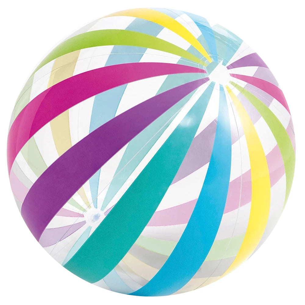 Palla gonfiabile 15,35'' a strisce colorate – spiaggia, piscina e feste