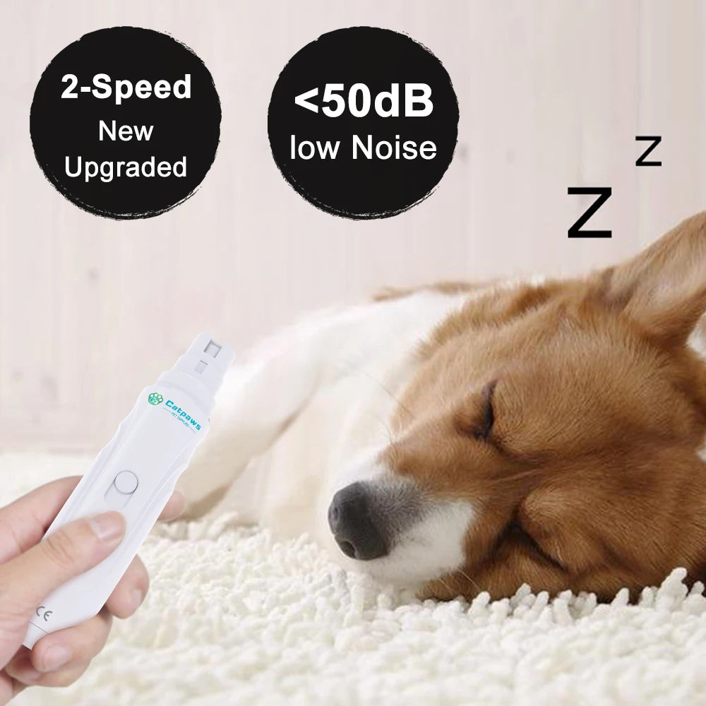 Trimmer Elettrico per Unghie di Cani e Gatti - Ricaricabile USB-C, Silenzioso