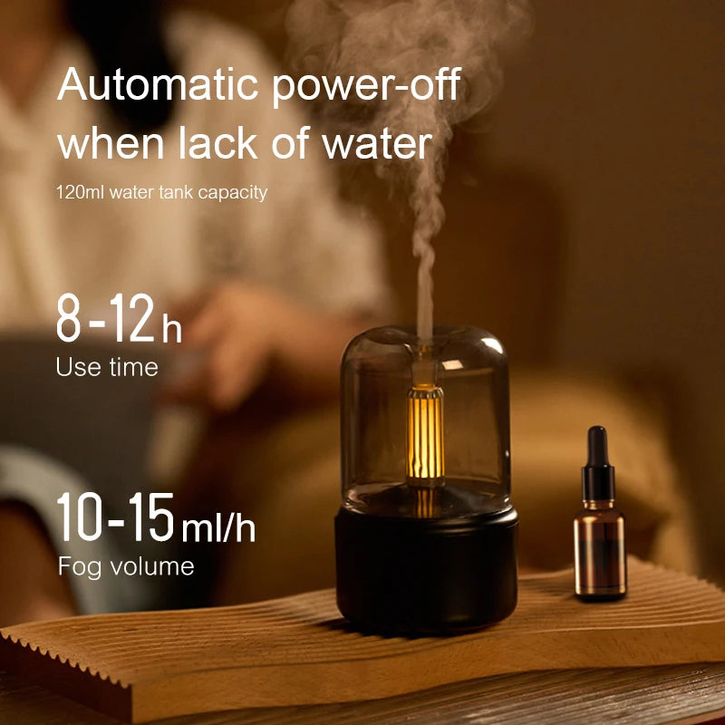 Vintage Night Light Aroma Diffuser Aromatherapy Mini Desktop Air Humidifier USB Creative Ambient Light As Gift/Essential Oil Set