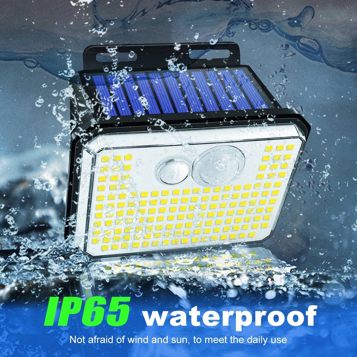 Lampada da Giardino Solare IP65 148 LED con Sensore di Movimento – 3 Modalità
