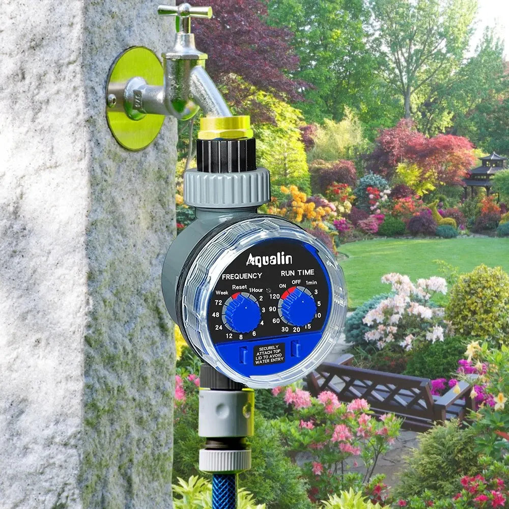 Timer d'irrigazione analogico con valvola a sfera per giardino - controllo…