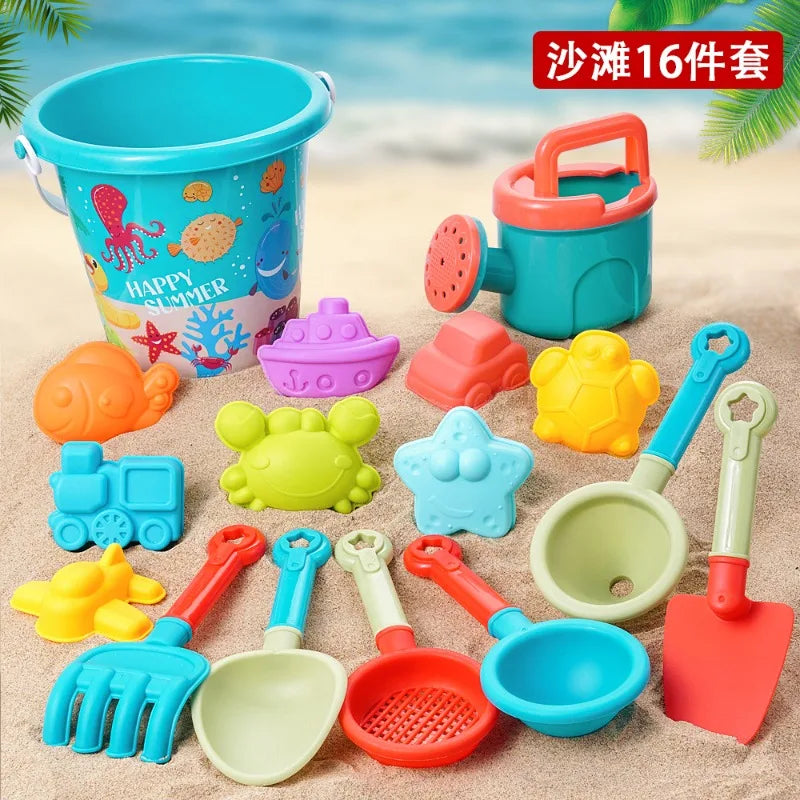Set da 14/16 Giocattoli da Spiaggia per Bambini – Secchiello, Paletta e…