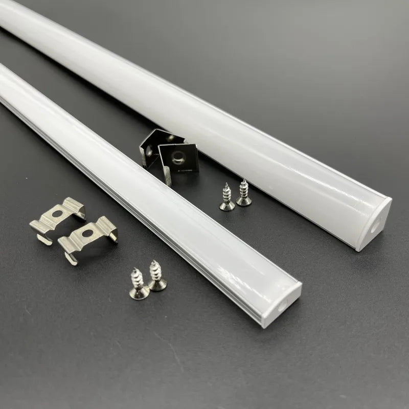 Profilo in Alluminio a U da 1 m per Strisce LED da 8‑12 mm – Kit da 10 pezzi