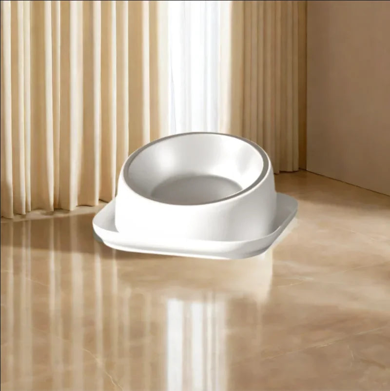 Ciotola per Gatti inclinata 15°, acciaio inox e base antiscivolo in plastica
