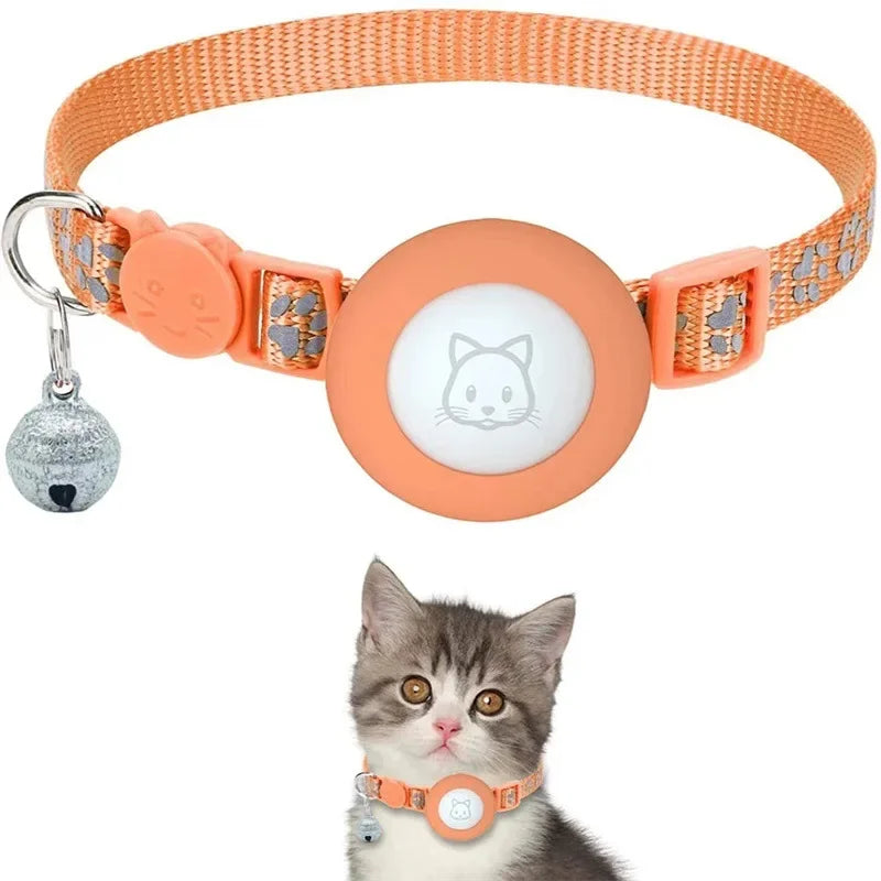 Collare per Gatti con Porta Airtag, Riflettente, Con Campanellino, Regolabile…