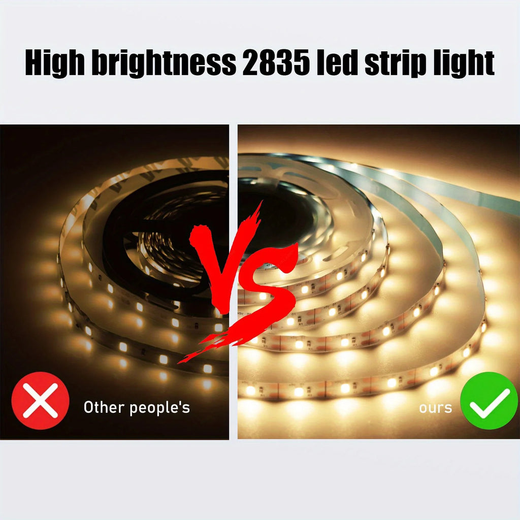1-5m 5V LED Strip Lights USB 2835 SMD TV Backlight Tape Warm/Cool White 60LEDs/m for Bedroom Wardrobe Kitchen Cabinet Decoration