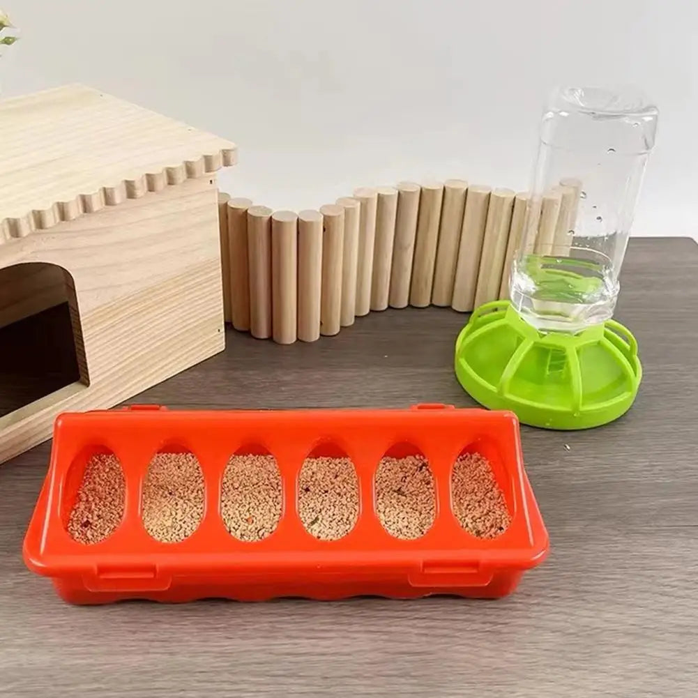 Rudin Chicken Feeder Automatic Water Feeder Water Food Dispenser Chicken Birds Chick Waterer Feeding Bucket Container ﻿