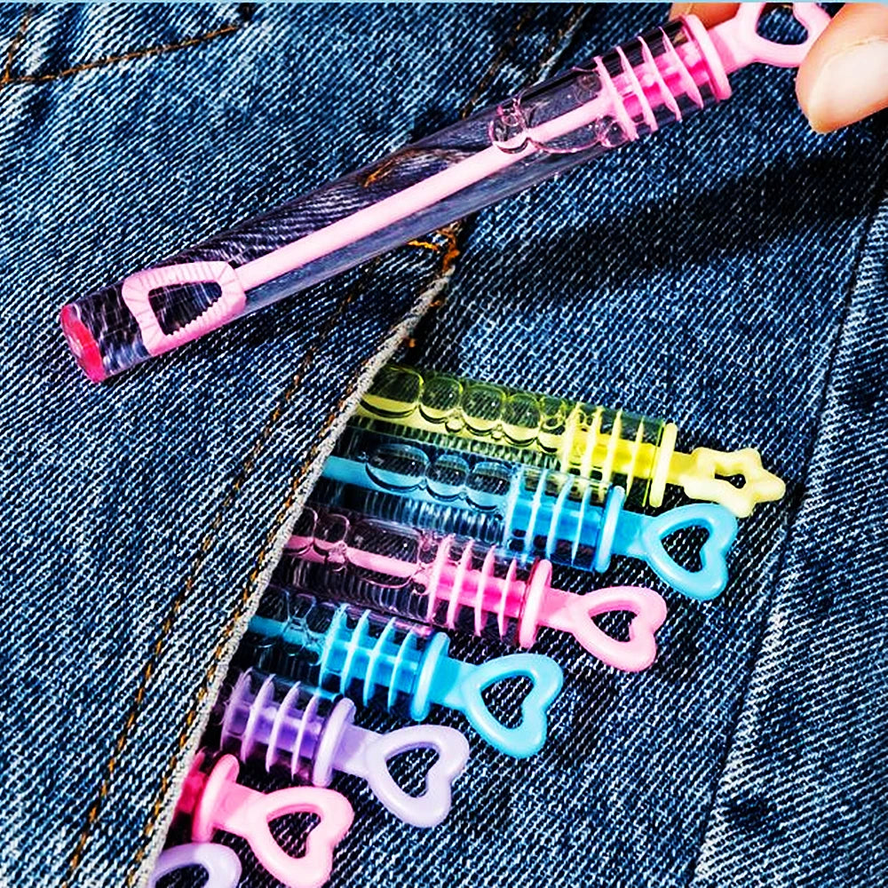 Mini tubo vuoto per bolle – gadget colorato per feste e regali