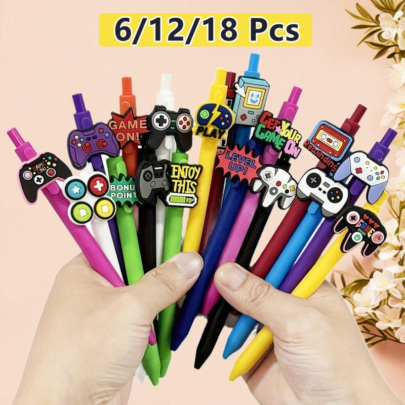Penne retrattili a tema controller – set da 6/12/18, regalo per rientro a scuola
