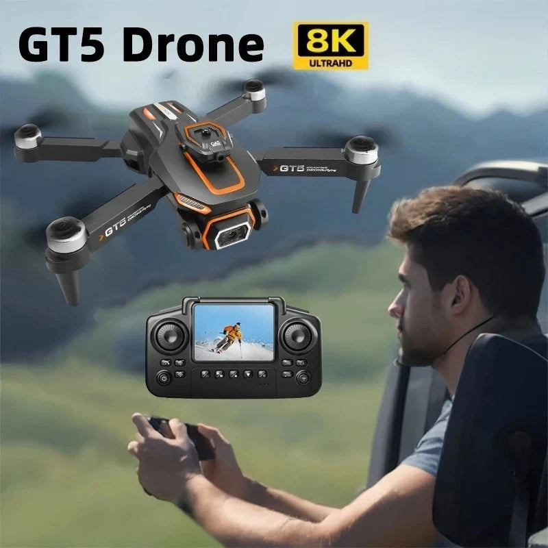 Mini Drone GT5 4K/8K con telecamera HD, motore brushless e evitamento ostacoli