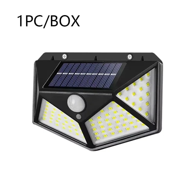 Lampada Solare da Giardino con Sensore di Movimento, 100 LED, IP65, 3 Modalità