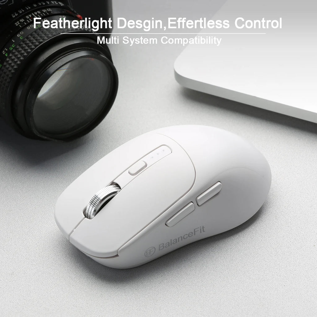 Wireless Mouse Bluetooth Compatible 5.2 USB 2.4Ghz Mice Ergonomic Wireless Office Mouse for iPad MacBook Tablet Laptop Computer