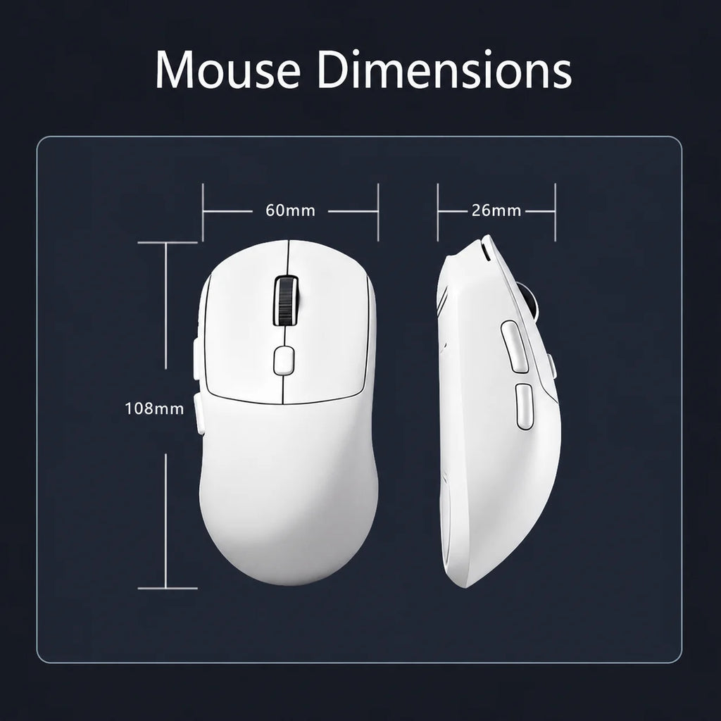 2.4 GHz Mute Wireless Mouse 4-Color Rechargeable Ergonomic Game Mouse Dual-Mode Bluetooth Computer Game Mouse Office Computer