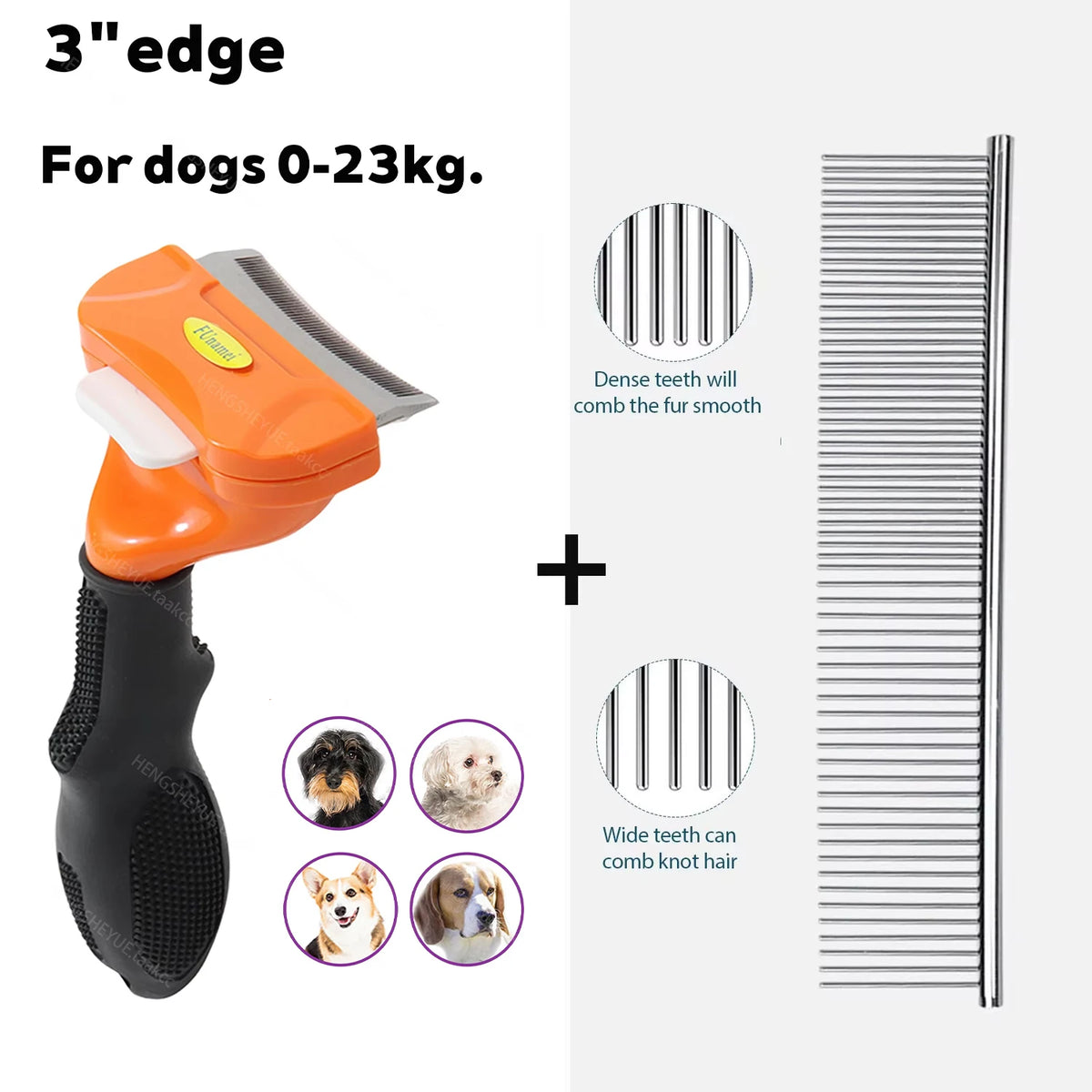 Spazzola anti-pelo per gatti e cani - Pettine dehairing professionale
