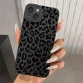 Black Print Leopard Graphic Phone Case For iPhone 18 17 16 15 14 13 12 11 Pro Max Plus XS XR 16E Shockproof Soft Silicone Cover