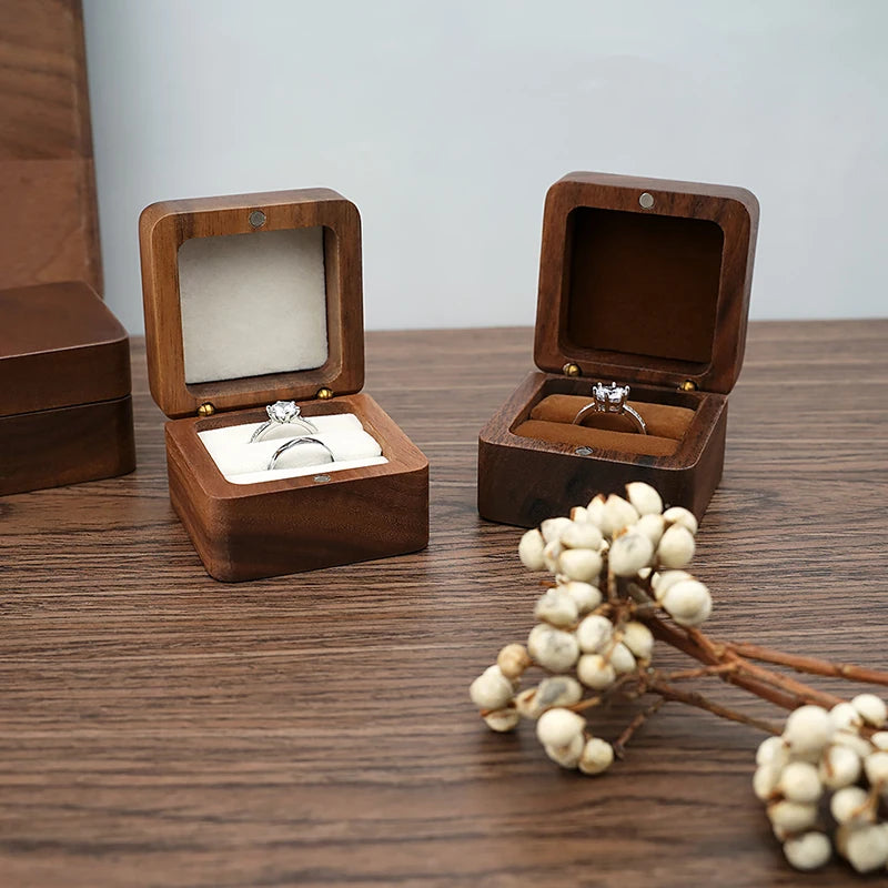 Scatola in legno per gioielli, anelli e orecchini – confezione regalo