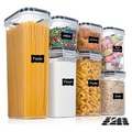 Set da 7 contenitori ermetici in plastica BPA free con etichette e penna