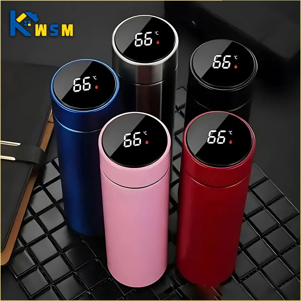 Thermos da 500 ml con display temperatura, acciaio inox, doppia parete, 24 h…
