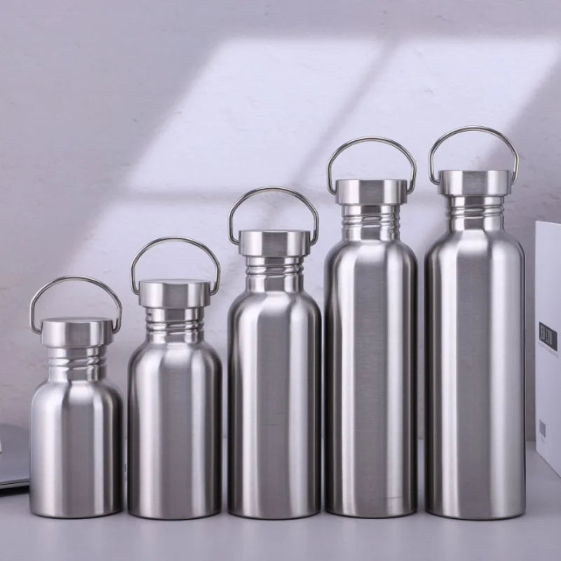 Bottiglia d'acqua in acciaio inox 500/750/1000 ml, grande capacità, bocca larga