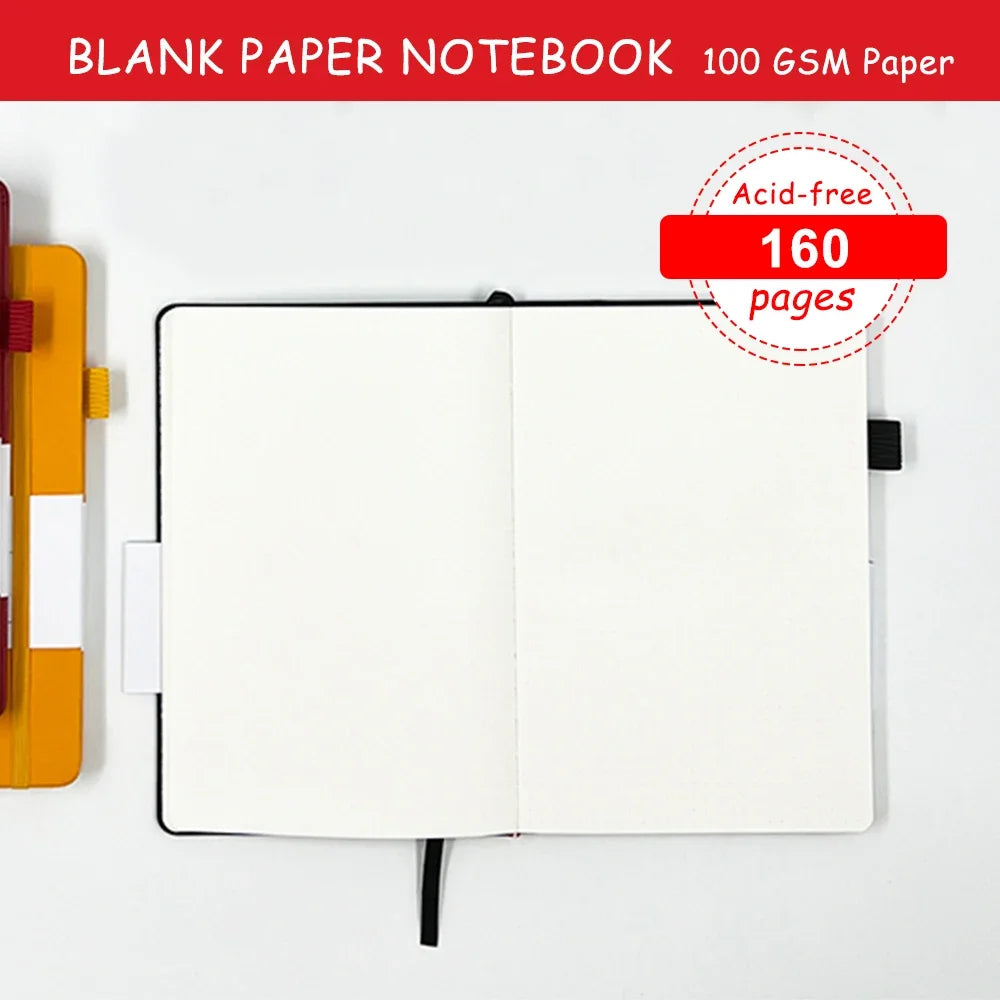 Premium Bullet Dot Grid /Horizontal Line Notebook - 160 Pages A5/A6 Journal for Creativity, Writing, Sketching,Thick 100 GSM