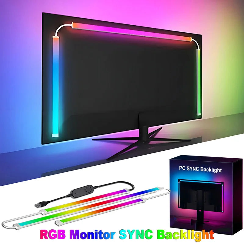 Striscia LED RGB per monitor: sincronizzazione colore, musica e controllo app