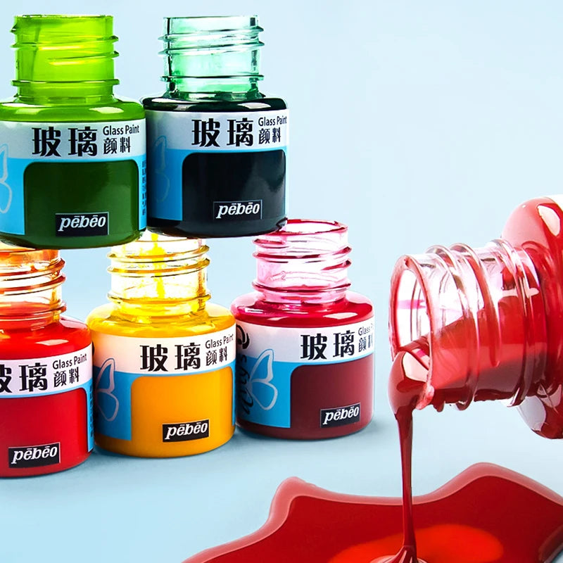 Vernice acrilica per vetro 20/25 ml – finitura brillante, per principianti