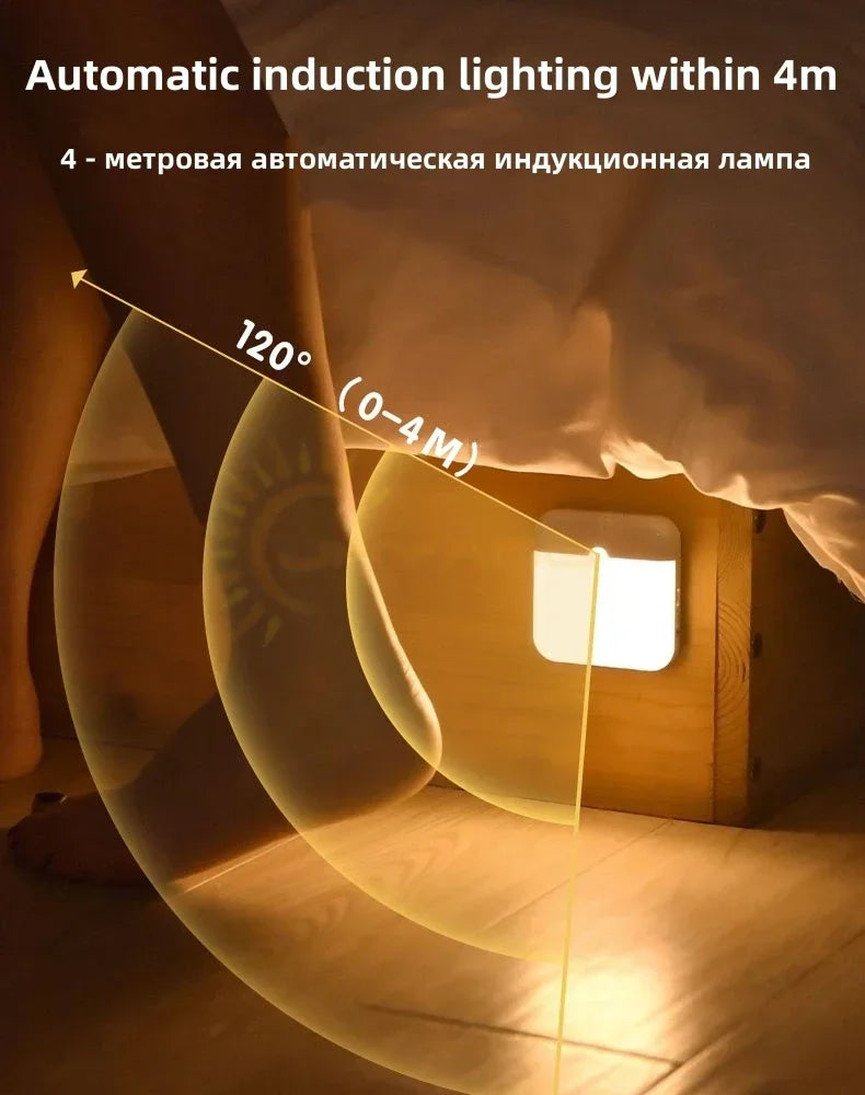 Lampada LED a Sensore di Movimento USB – Luce Notturna Ricaricabile per Casa