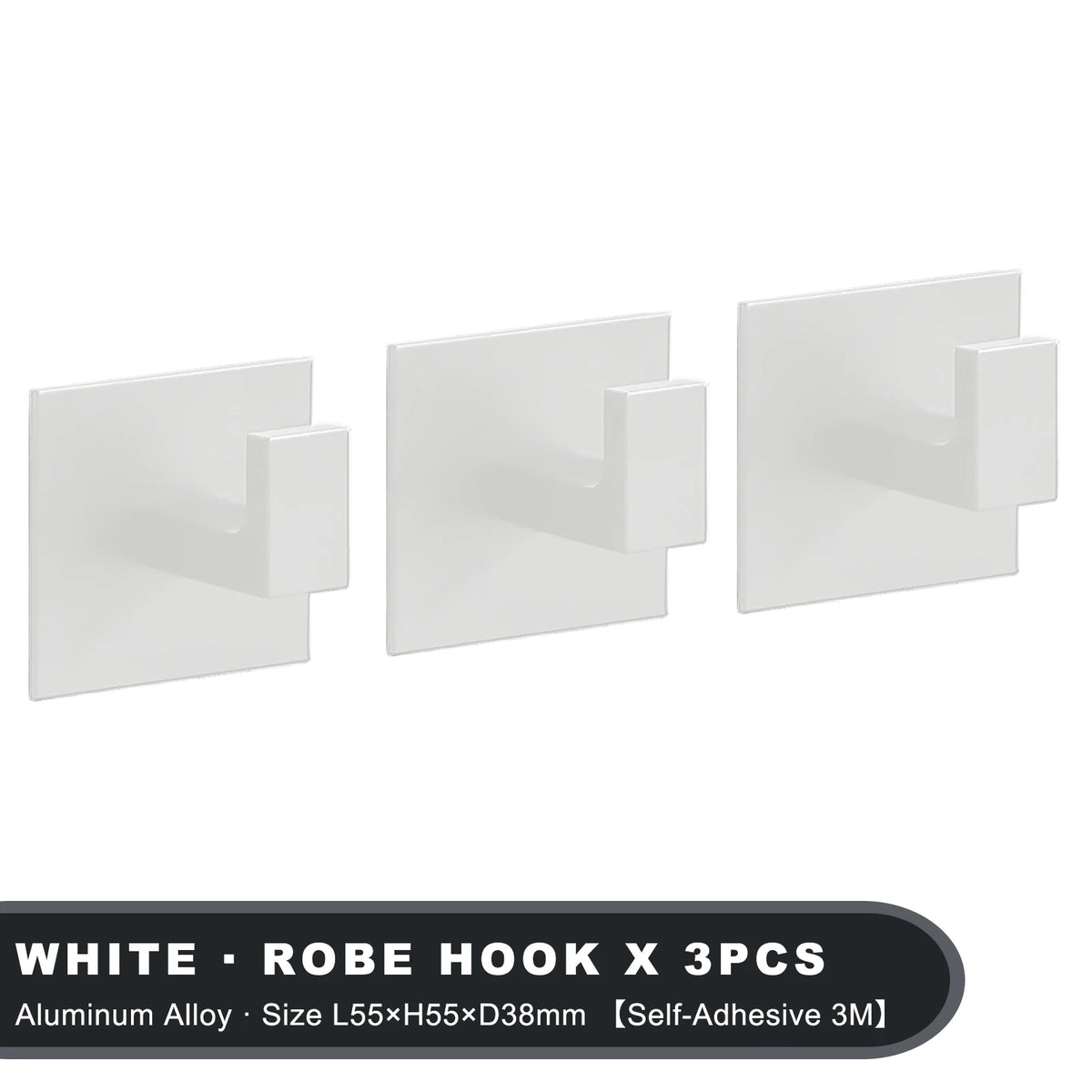 strong adhesive wall hook set – 1 to 4 black matte hooks for coat, towel, robe