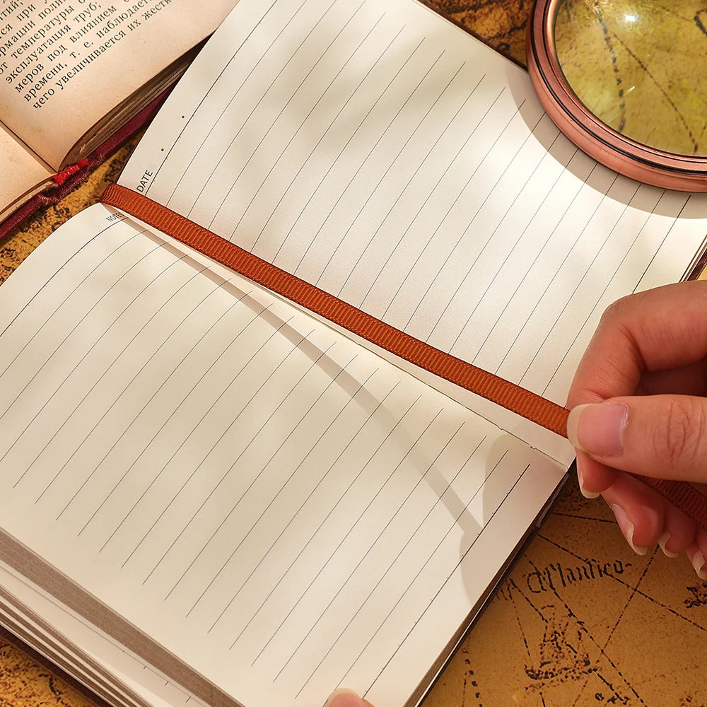 Quaderno Vintage A6 in PU Leather con 144 fogli spessi – Diario e Planner