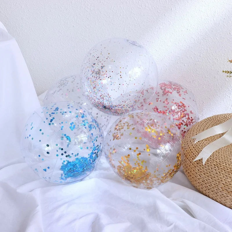 Rooxin Pool Party Ball Inflatable Transparent Beach Ball Outdoor Summer Water Play Swimming Pool Float Ball