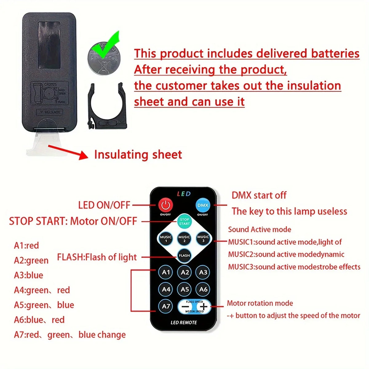 Lampada proiettore RGB Aurora con telecomando USB – luce notturna rotante
