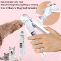 Trimmer elettrico 2 in 1 per unghie di cani e gatti con luci LED