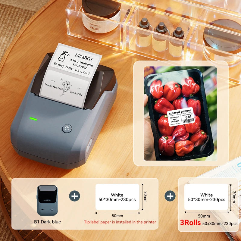 Stampante termica portatile B1 – Etichette adesive 2 pollici Bluetooth