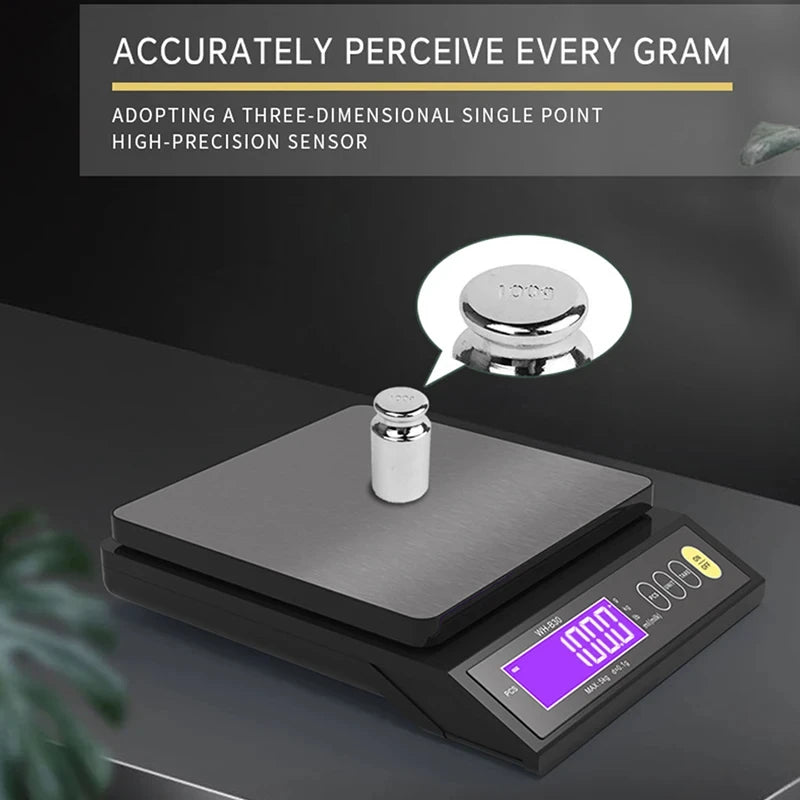 Bilancia da cucina digitale 5 kg/0,1 g – LCD impermeabile in acciaio inox